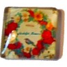 Cabochon 20mm vierkant bloemmotief