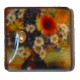 Camee 20mm vierkant bloemmotief