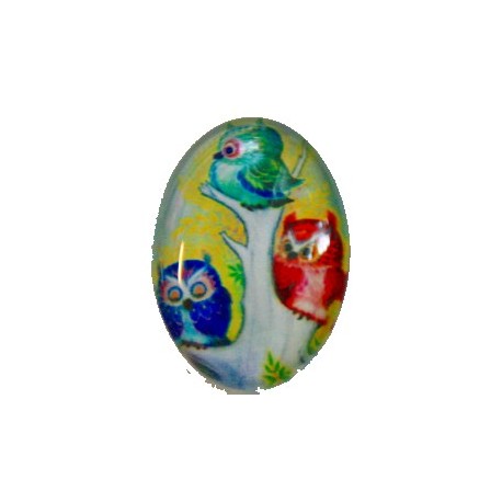 Camee ovaal 18x25mm uilen