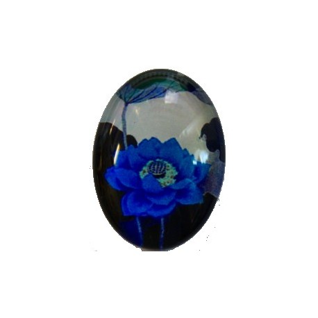 Camee ovaal 18x25mm zomerbloemen