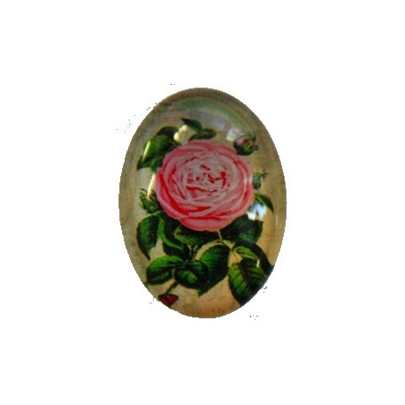 Camee ovaal 18x25mm zomerbloemen