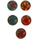 Camee 10mm rond paisly kunst mix 5st.