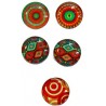 Cabochon 10mm rond figuren mix 5st.