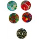 Camee 10mm rond bloemen mix 5st.