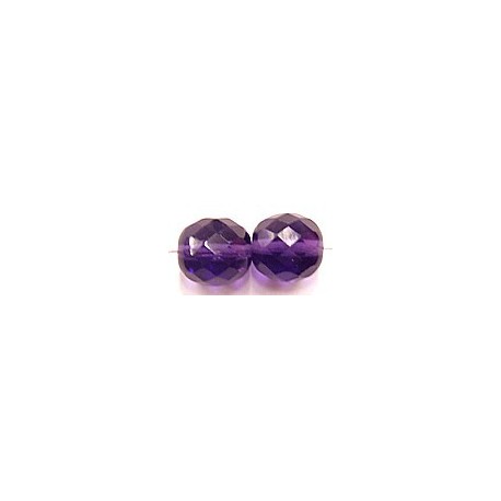 Gutermann facetkraal rond 12mm amethyst 10st.