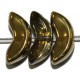 Boogkraal 6,25x14mm metallic goud/transp. 10st.