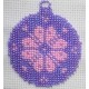 Borduurpakket kerstbal 7x8cm paars/roze