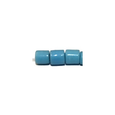 Glaskraal ton ca.10mm gat 3mm helder blauw 25st.