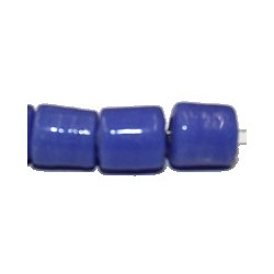 Glaskraal ton ca.10mm gat 3mm blauw 25st.