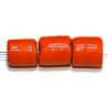 Glaskraal ton ca.10mm gat 3mm oranje 25st