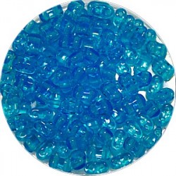 Brick bead 3x6mm transp. l.blauw 100st.