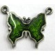 Tussenstuk vlinder 2-oog 25x20mm groene epoxy