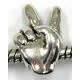 Pandorastyle kraal hand met v-teken