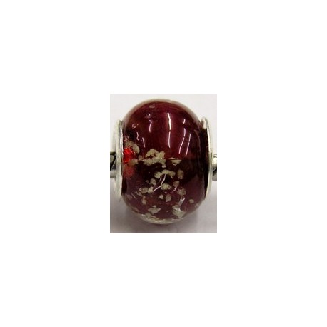 Pandorastyle kraal rood glow in the dark p.st