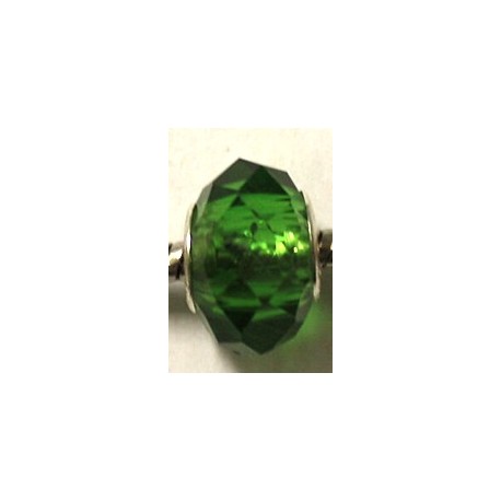 Pandorastyle kraal 12mm facet groen p.st