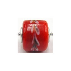 Pandorastyle 3mm gat rood zw/w band