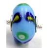 Pandorastyle 3mm gat blauw m. stippen