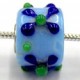 Pandorastyle 3mm gat blauw m. bloem