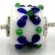 Pandorastyle 3mm gat wit m. bloem