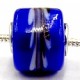 Pandorastyle 3mm gat blauw zwart/witte band