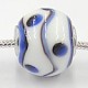 Pandorastyle 3mm gat wit blauw bewertkt