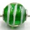 Pandorastyle kr. 3mm gat 15mm rond groen/wit