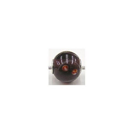 Pandorastyle kr. 3mm gat 15mm rond d.amethist/bewe