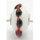 Pandorastyle kr. 3mm gat 12x20mm schijf wit/rood/z