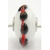 Pandorastyle kr. 3mm gat 12x20mm schijf wit/rood/z