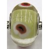 Pandorastyle kraal tr.l.geel met rood/witte stip