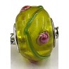 Pandorastyle kr. tr.geel met groene streep+bloem