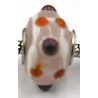 Pandorastyle kraal l.rose oranje+paarse spikkels