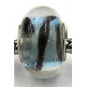 Pandorastyle kraal tr.l.blauw bruine streep