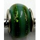 Pandorastyle kraal mint twee gouden glitter str.