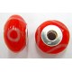 Pandorastyle 18mm rood/wit 925 zilverkern