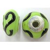 Pandorastyle 18mm groen/zwart 925 zilverkern