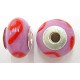 Pandorastyle 18mm rose/rood 925 zilverkern