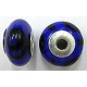 Pandorastyle 18mm blauw/zwart 925 zilverkern