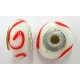 Pandorastyle 18mm wit/rood 925 zilverkern