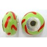 Pandorastyle 18mm l.groen/rood 925 zilverkern