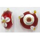 Pandorastyle 18mm tr.rood/wit 925 zilverkern