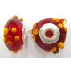 Pandorastyle 18mm tr.rood/oranje 925 zilverkern