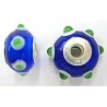 Pandorastyle 20mm tr.blauw/wit+groen 925 zilverker