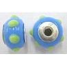 Pandorastyle 18mm l.blauw/l.groen 925 zilverkern