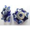 Pandorastyle 22mm blauw/wit+l.blauw 925 zilverke