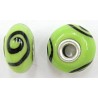 Pandorastyle kraal 18mm l.groen/zwart