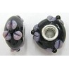 Pandorastyle kraal 20mm zwart/mauve