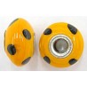 Pandorastyle kraal 18mm oranje/zwart