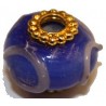 Pandorastyle 20mm blauw/mauve verzilverde kap