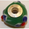 Pandorastyle 18mm groen/bloem 925 zilverkern